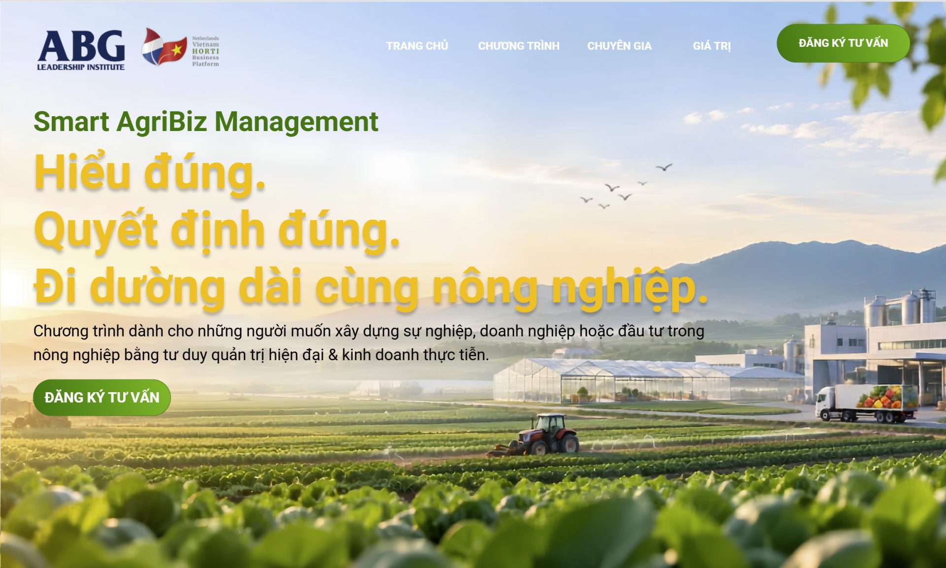 KHÓA HỌC SMART AGRIBIZ MANAGEMENT – HIỂU ĐÚNG, QUYẾT ĐỊNH ĐÚNG, ĐI ĐƯỜNG DÀI CÙNG NÔNG NGHIỆP